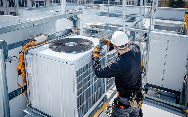Commercial rooftop unit installation - ONCALL Heating and Cooling